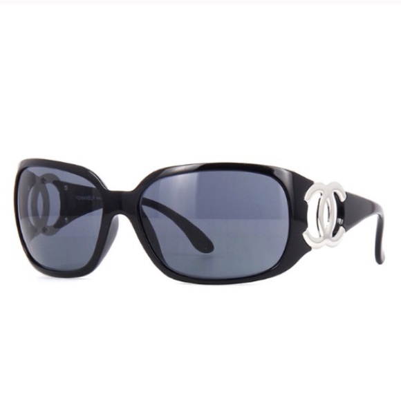 Chanel CC Women’s Black Acetate Sunglasses - Picture 8 of 8